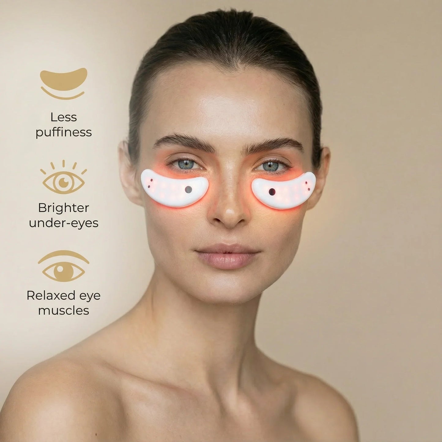 Nicebeam Red Light Therapy Eye Pods | Rejuvenece tu Mirada y Reduce Bolsas, Ojeras y Líneas de Expresión
