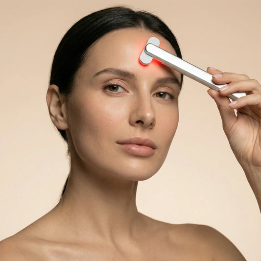 Varita Facial 4 en 1 con Terapia de Luz Roja | Reafirma, Rejuvenece y Devuelve la Luminosidad a tu Piel