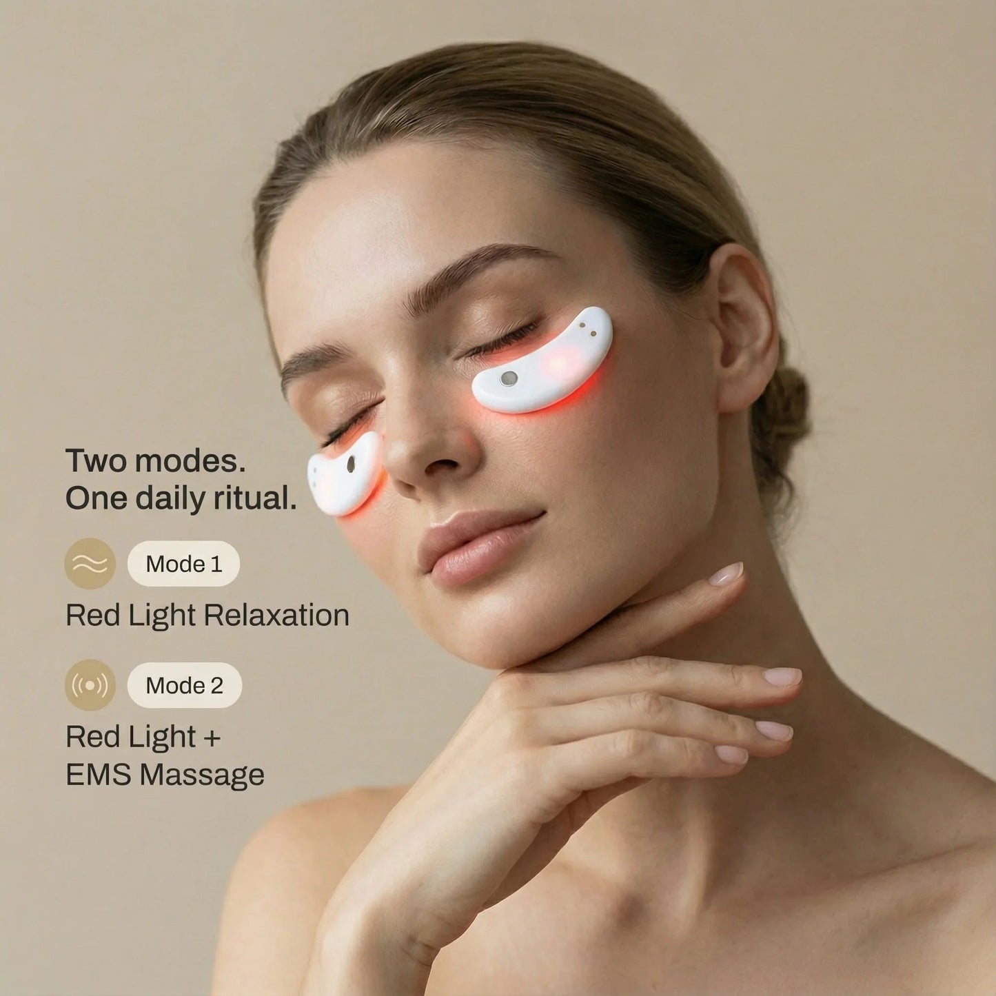 Nicebeam Red Light Therapy Eye Pods | Rejuvenece tu Mirada y Reduce Bolsas, Ojeras y Líneas de Expresión
