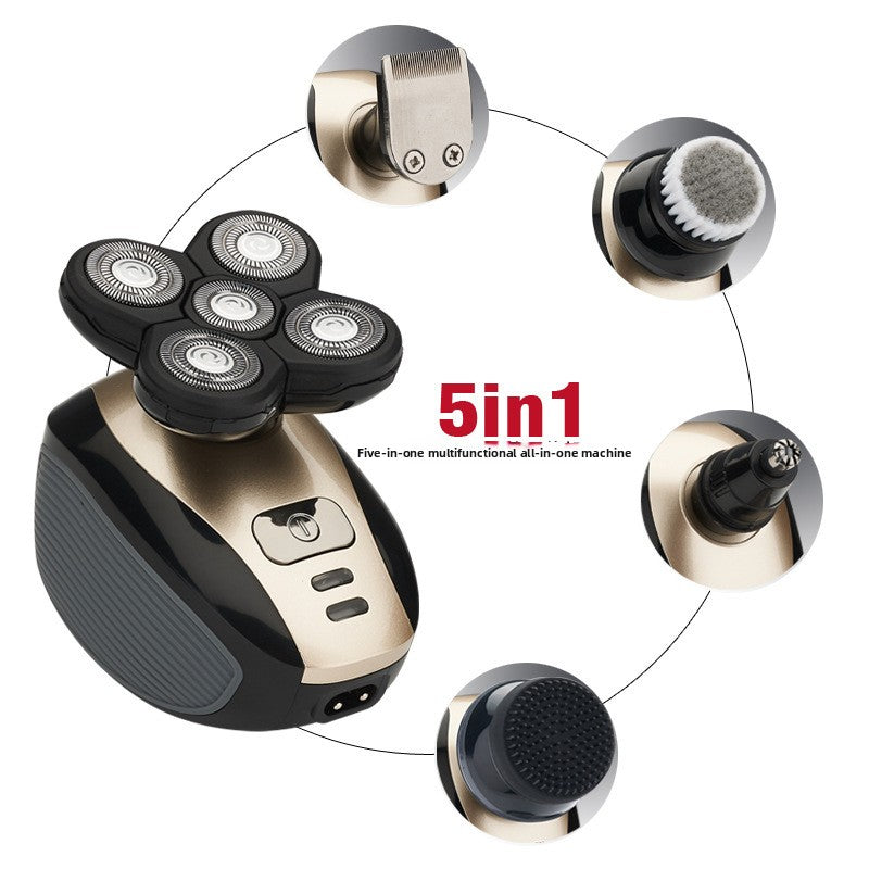 Afeitadora Eléctrica Multifuncional 5 en 1 | Afeitado, Cuidado Facial y Grooming Completo