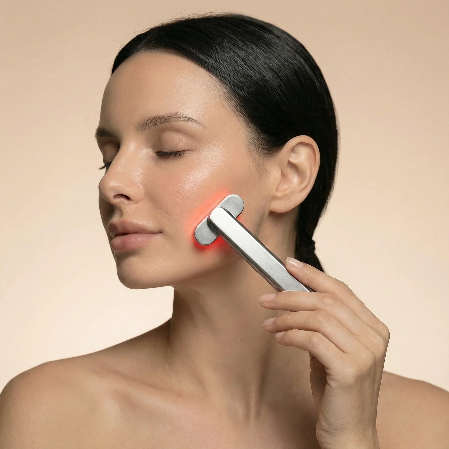 Varita Facial 4 en 1 con Terapia de Luz Roja | Reafirma, Rejuvenece y Devuelve la Luminosidad a tu Piel